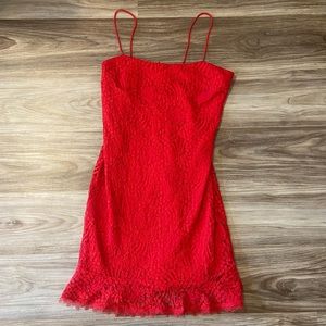 Red Lace Dress (Size Large)